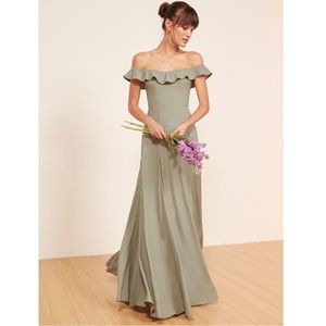 Reformation Verbena off shoulder Dress